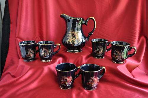 Turkish Jug and 6 Mugs (Anadolu Seramik)