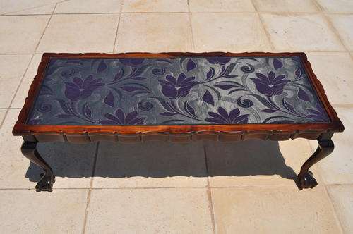 Stinkwood Ball and Claw Coffee Table With Glass Top (Collections Only !!)