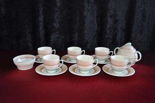 Suzie Cooper 6 x Coffee Duo's and Two Sugar Bowls