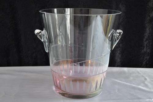 Crystal Cut Ice Bucket.