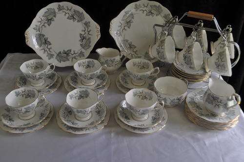 Royal Albert "Silver Maple" 41 Piece Tea Set