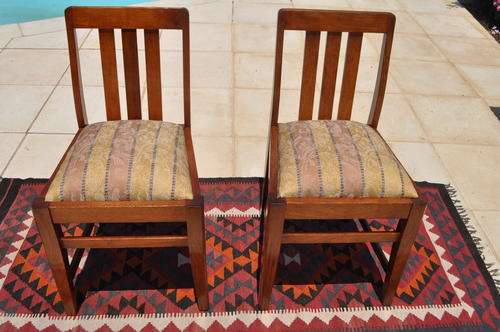 Pair Mahogany Side Chairs ---- Collections Only !!!!! (Price is for both chairs)