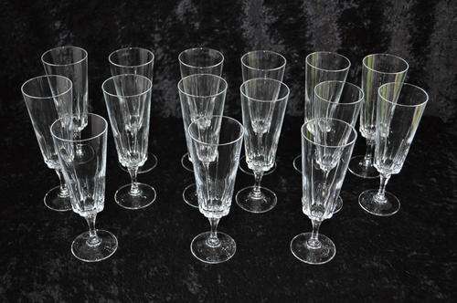 Crystal d'Argues Champagne Glasses x 15  --  Damage Free !!!