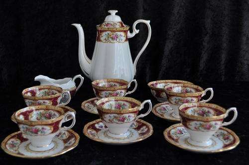Royal Albert "Lady Hamilton" Coffee Set.