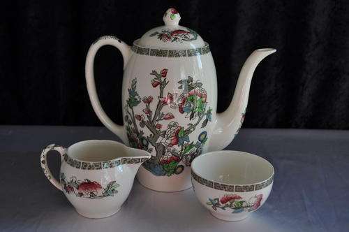Johnson Bros. "Indian Tree"  -  Coffee Pot, Milk Jug. Sugar Bowl