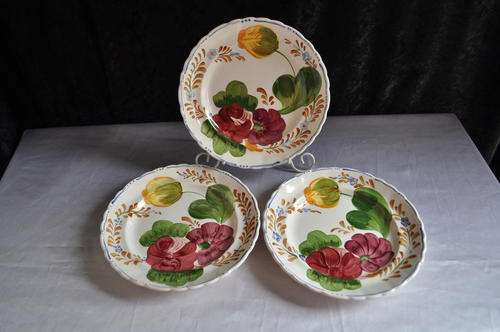 Belle Fiore Chanticleer Fish Plates x 3