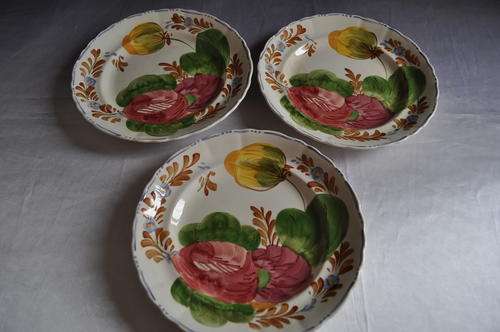 Belle Fiore Solian Ware Fish Plates x 3