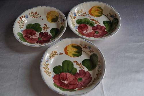 Belle Fiore Chanticleer Soup Plates x 3