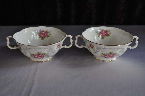 Royal Albert "Tranquillity" Soup Coups   ( One coup damaged!)
