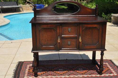 Edwardian Sideboard With Beveled Mirror -----   Collections Only !!!!