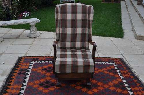 Imbuia Wing Back Rocking Chair --  Collections Only!!!