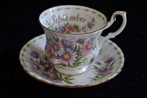 Royal Albert Flower Of The Month September "Michaelmas Daisy" Duo