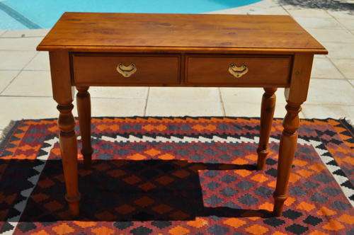 Oregan Pine Two Drawer Desk  --  Collections Only!!!