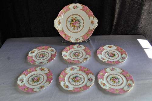 Royal Albert "Lady Carlyle" 1 x Cake Plate & 6 x Side Plates.