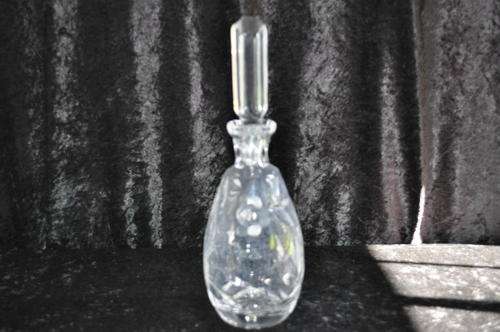 Rose Cut Crystal Decanter  --  Stopper Damaged!!!!