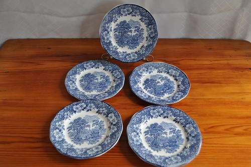 Enoch Wedgwood "Woodland" Side Plates x 5