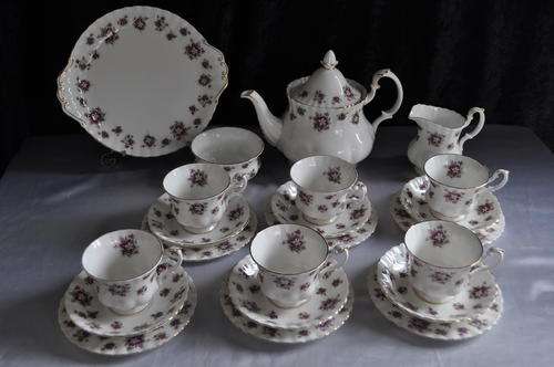 Royal Albert "Sweet Violets" Complete Tea Set - 22 Piece
