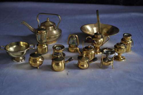 Selection of brass printer tray ornaments see pic.