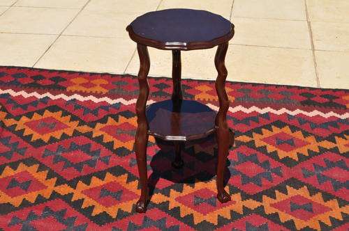 Imbuia Ball & Claw Round 2 Tier Side Table --  Collections Only!!