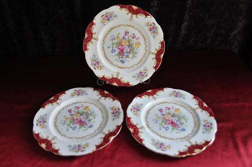 Royal Albert "Canterbury" 3 x Fish Plates