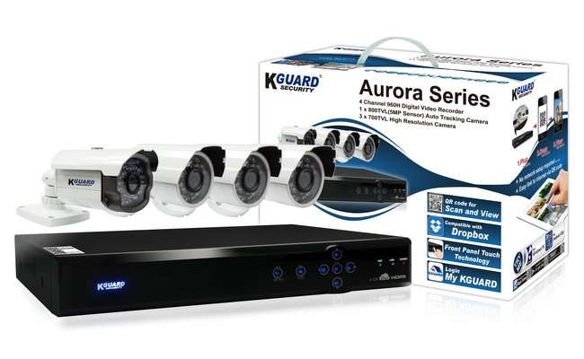KGUARD AURORA COMBO 4CH 4CAMERA'S DVR