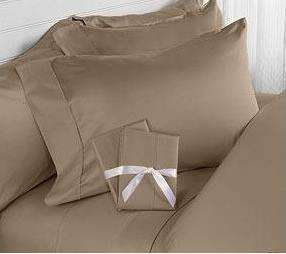 500TC Fitted Sheet - Queen Size - Natural Colour