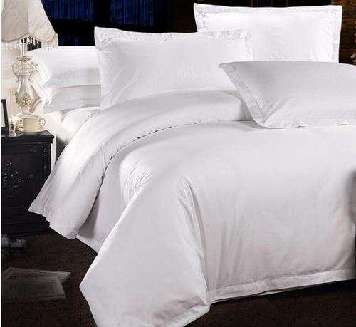 Luxurious 500TC Egyptian Cotton  - Plain White Duvet Cover set (QnXL)
