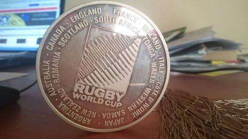 LATE ENTRY 500g .999 silver coin. 1995 World Cup . Very Scarce LATE ENTRY