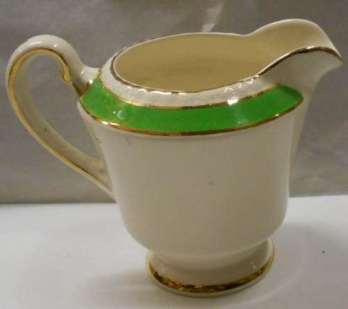 Vintage Regency Solian Ware Queens Green Milk Jug/Creamer