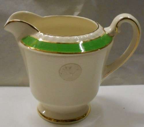 Regency Solian Ware Queens Green Milk Jug/Creamer