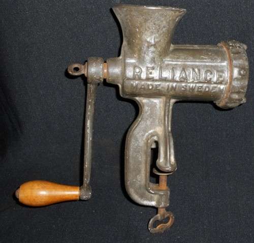 Vintage 1920s Husqvarna Reliance No. 8 Meat Grinder