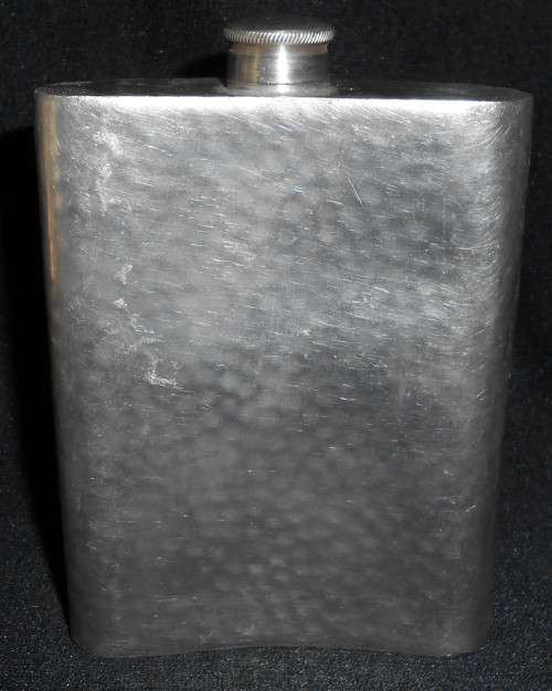 Vintage Athlone Castle English Pewter Hip Flask
