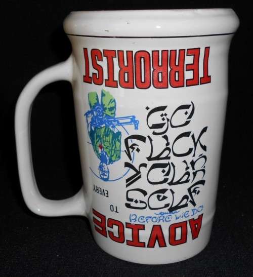Large 1977 Operation Hurricane Gold Detailed Beer Mug