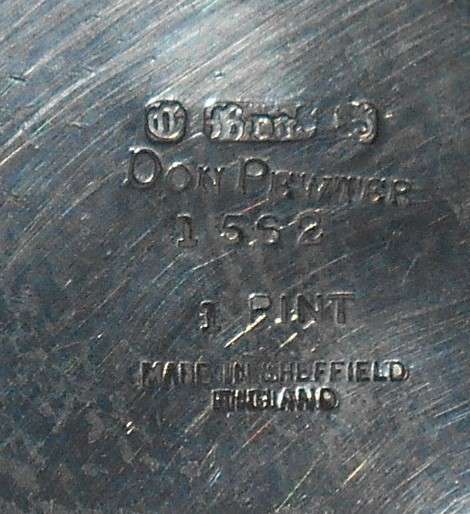 Vintage English Don Pewter Tankard Made in Sheffield England