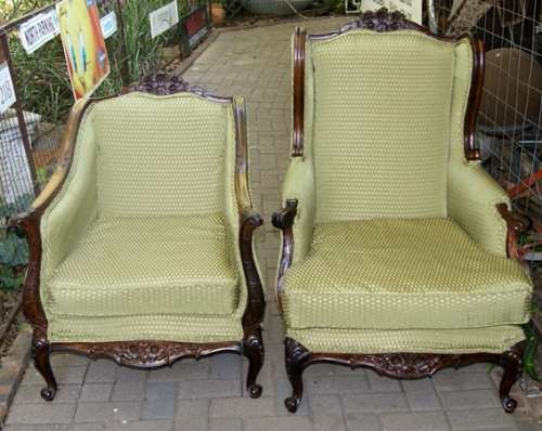 Gorgeous Victorian Grandmother and Grandfather Chairs