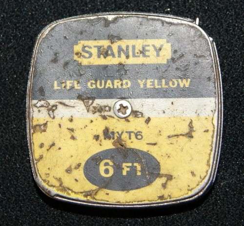 Vintage Stanley Lifeguard Yellow MYT6 6 ft Tape Measure