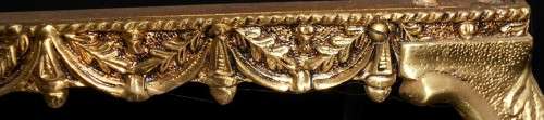 Vintage Ornate Brass Legged Table with Marble Top