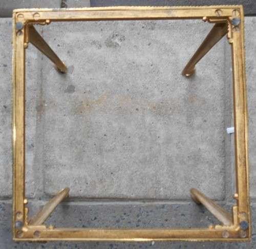 Vintage Ornate Brass Legged Table with Marble Top