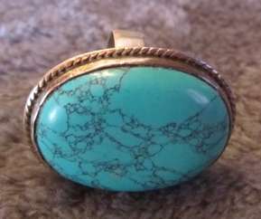 Ladies Silver and Turquoise Ring