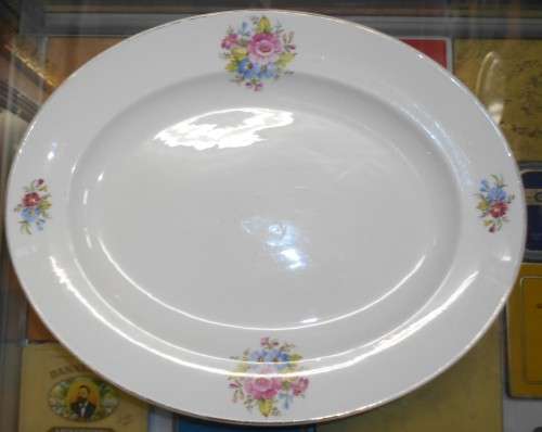 Vintage Royal Falcon Ware Pink and Blue Flowers Serving Platter