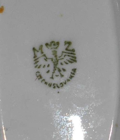 Vintage Moritz Zdekauer ( MZ ) Czech Pink Floral Platter