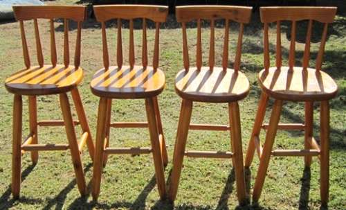 4 Available Wooden Barstools