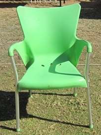 17 Available Green Cafe Chairs /BID PER CHAIR