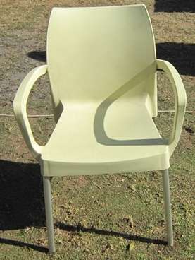 Cream Plastic Cafe Chair