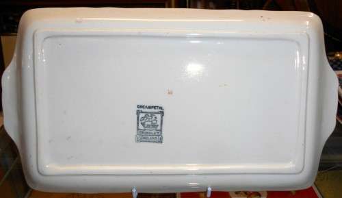Grindley Cream Petal Rectangular Tray or Platter