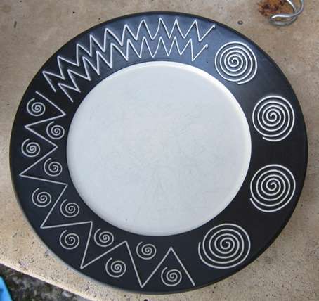 Black and White Side Plate