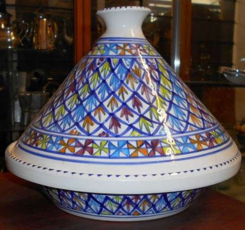 Vintage Hand Painted Large Tagine
