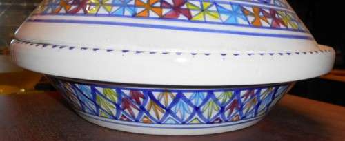 Vintage Hand Painted Large Tagine