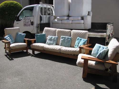A STUNNING 1950'S TEAK LOUNGE SUITE...RETRO AT IT'S VERY BEST
