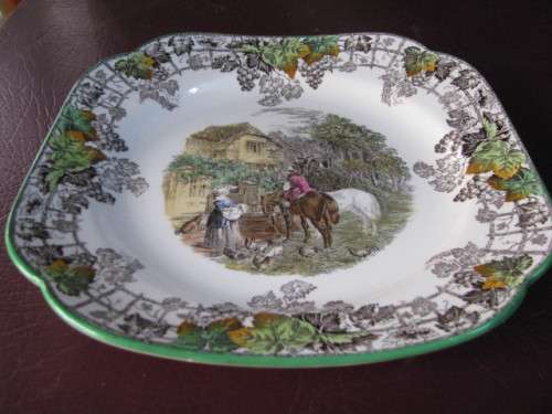 VINTAGE COPELAND SPODE "SPODES BYRON" SQUARE CAKE SERVING PLATTER